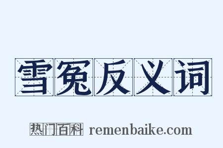 雪冤反义词是什么意思的图片